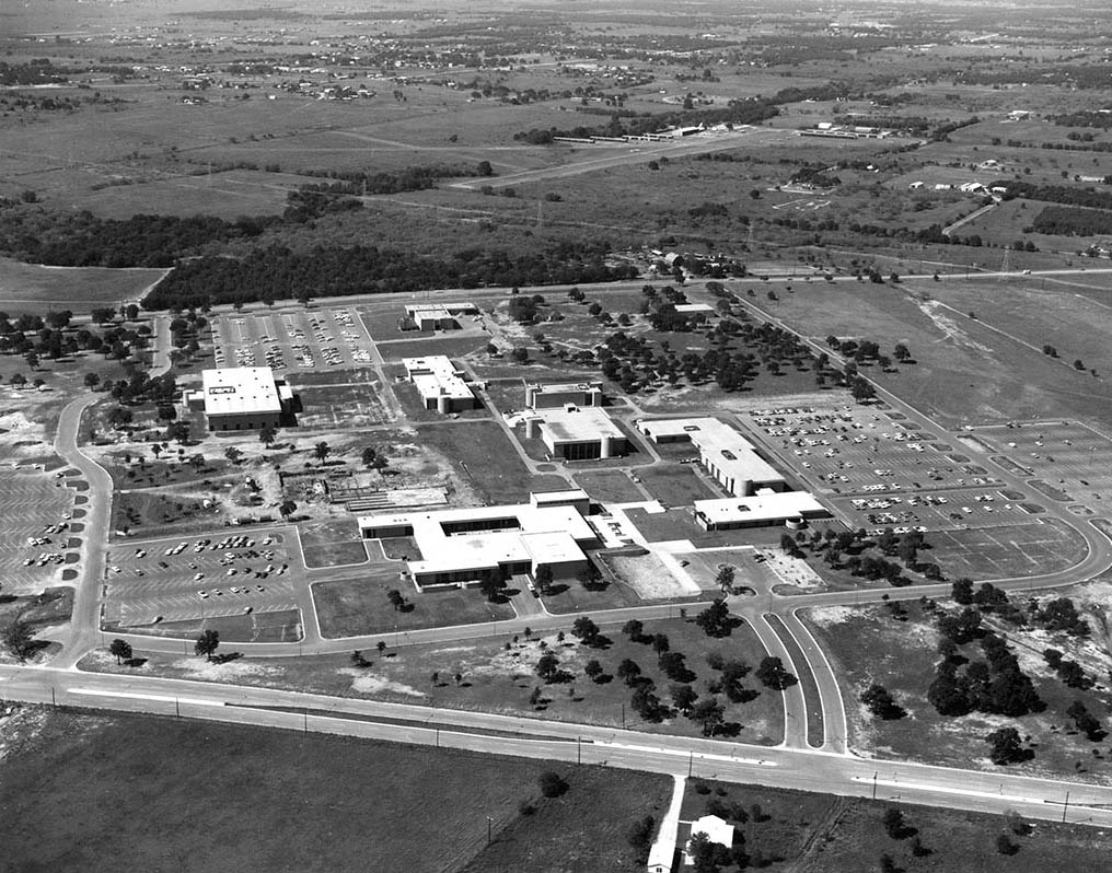 Aerial shot of the construction of the Northeast campus