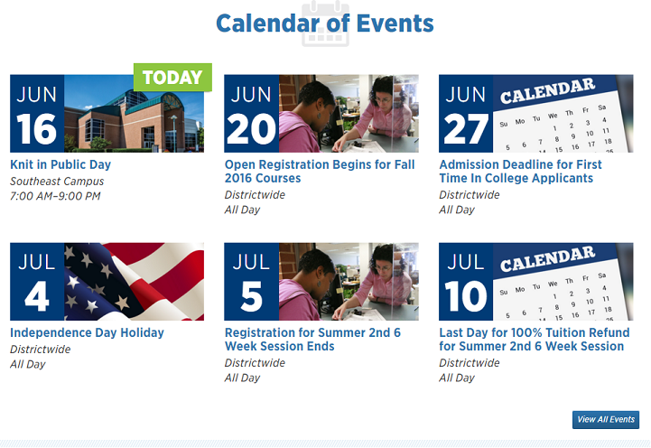 Calendar of Events