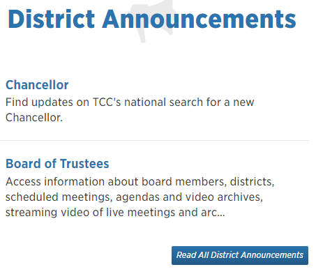 District Announcements