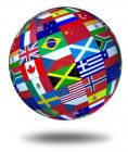 Sphere of world flags.