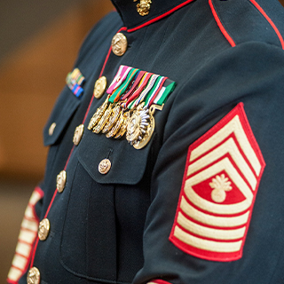 Stripes on Marine's uniform