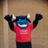 It's Toro the Trailblazer, the TCC mascot, a blue bull. Click for details.