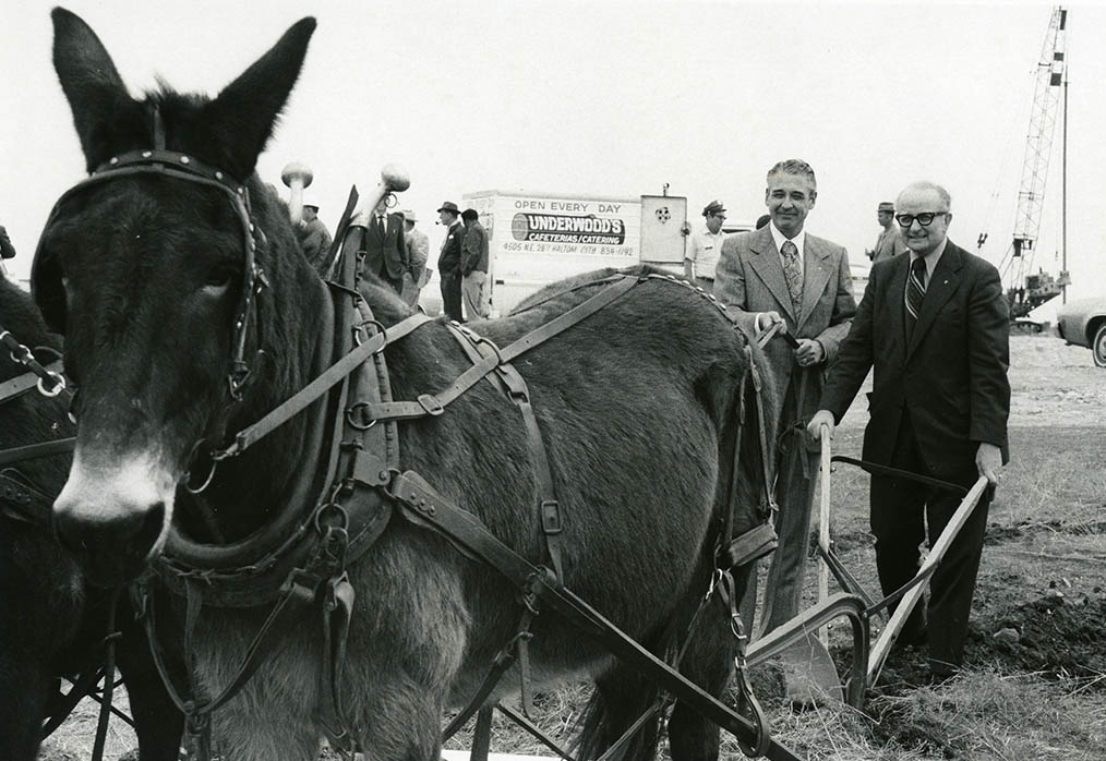 The ground-breaking at the Northwest campus