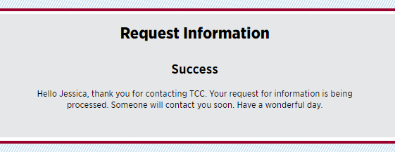 Request Info Success