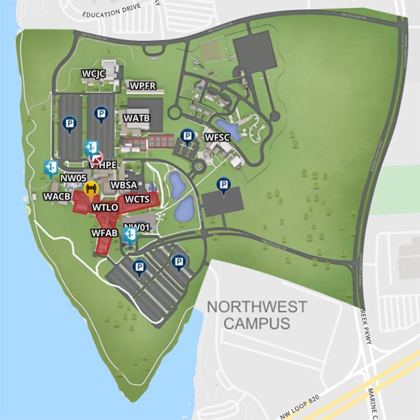 Northwest Campus map.