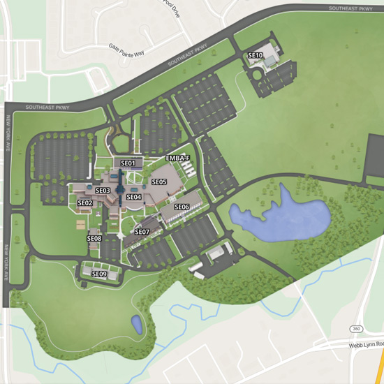 A map of TCC Southeast. Click to explore the complete map in a new tab.