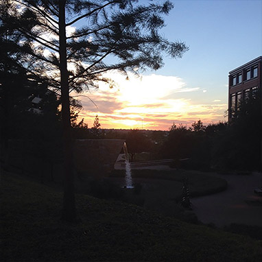 Sunset over the TR patios