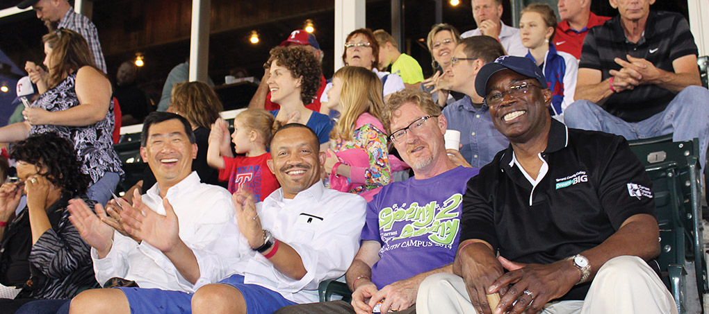 Foundation members enjoy a sporting event