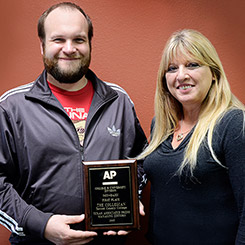 Current Editor-in-Chief Kenney Kost and former Editor-in-Chief Karen Gavis