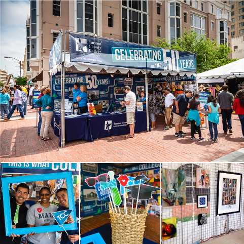 A photo collage of images from the Main Street Arts Festival