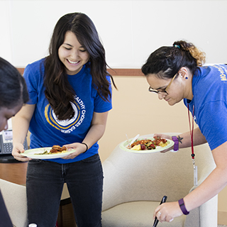 Katie Pham with potluck