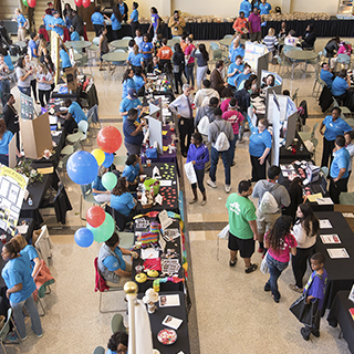 Group of students at High School Showcase