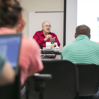 Ebbie Smith teaching a class