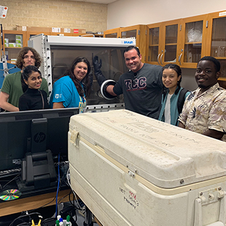 Students in the chemistry lab at TCC