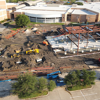 Framework being installed for the new Academic Building.